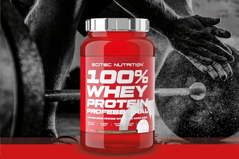 Embalagem de Scitec 100% Whey Protein Professional