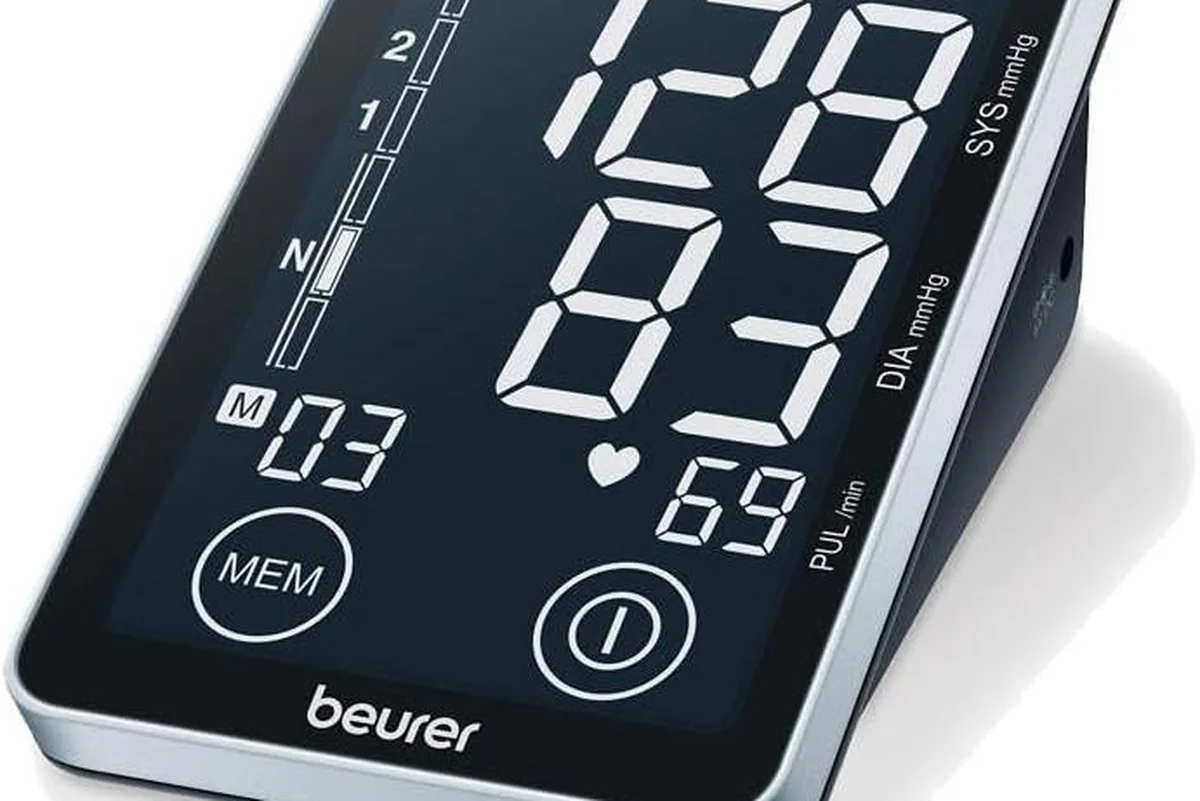 o ecrã retroiluminado do beurer bm58