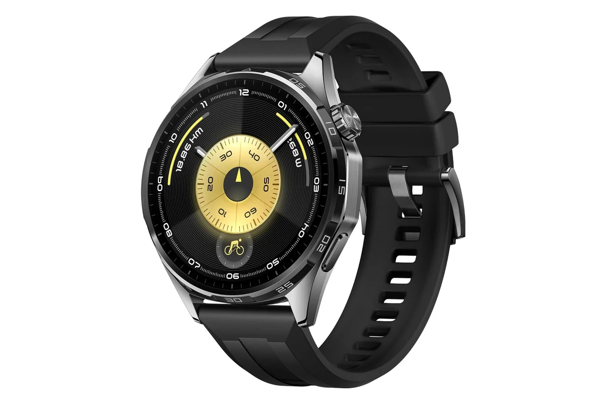 Huawei Watch GT 6 de 46 mm com caixa de aço e bracelete de silicone